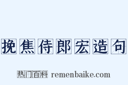 挽焦侍郎宏造句是什么意思的图片